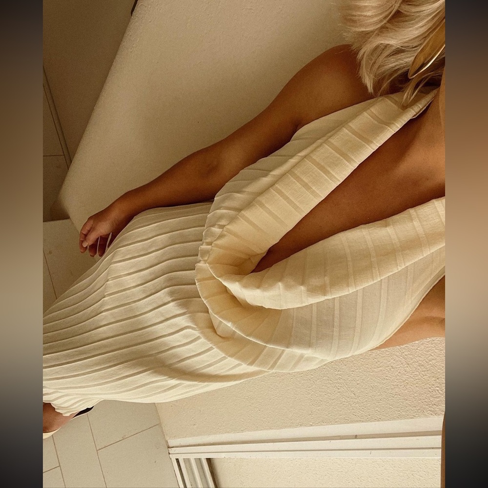 ZARA PLEATED HALTER DRESS - Picture 12 of 16